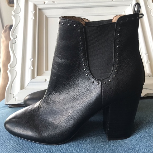 Saks Fifth Avenue Studded Leather Chelsea Boots - Picture 4 of 7